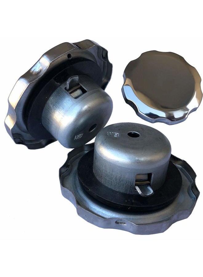 HRUI 2pc GX390 Gas Cap for Honda GX340 Chrome Fuel Tank Engine Motor GX120 GX160 GX200 GX240 GX270 - Image 1