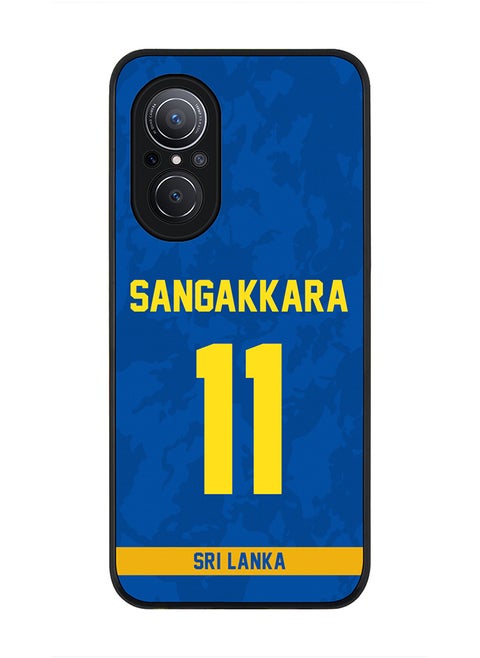Rugged Black Edge Case for Huawei Nova 9 SE , Slim fit Soft Case Flexible Rubber Edges Thin Cover - Player Name - Kumar Sangakkara, Jersey Number- 11
