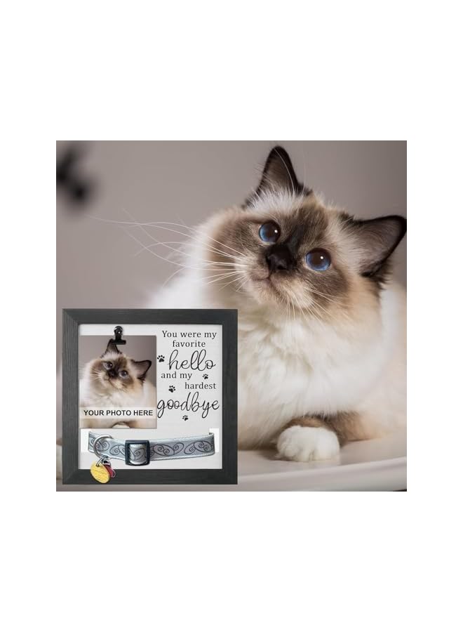 The Bros Pet Loss Gift, Memorial Sympathy Gifts For Loss Of Dogs Cats, Pet Memorial Picture Frame With Collar Holder, Dog Memorial Gifts For Loss Of Dog, Cat Memorial Gift, My Hardest Goodbye - Image 5
