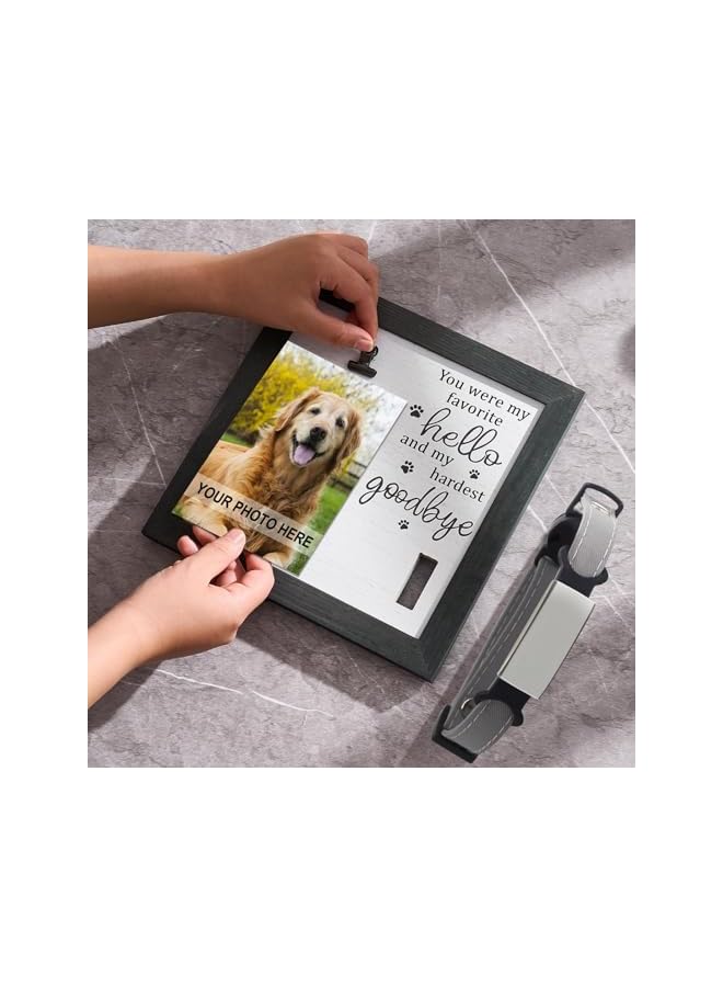 The Bros Pet Loss Gift, Memorial Sympathy Gifts For Loss Of Dogs Cats, Pet Memorial Picture Frame With Collar Holder, Dog Memorial Gifts For Loss Of Dog, Cat Memorial Gift, My Hardest Goodbye - Image 4