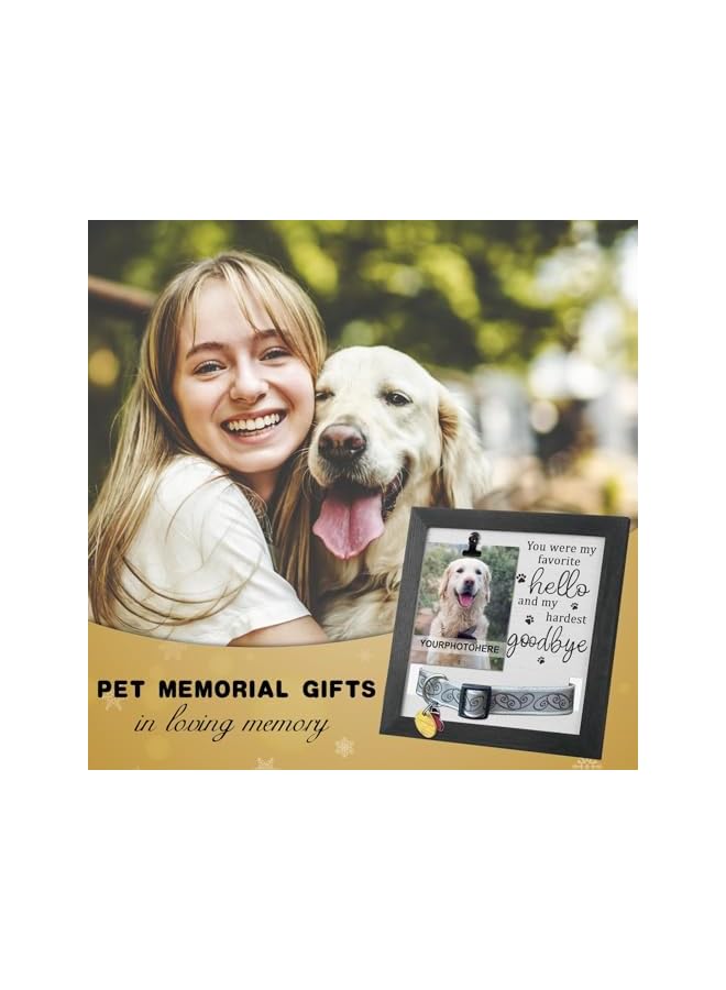 The Bros Pet Loss Gift, Memorial Sympathy Gifts For Loss Of Dogs Cats, Pet Memorial Picture Frame With Collar Holder, Dog Memorial Gifts For Loss Of Dog, Cat Memorial Gift, My Hardest Goodbye - Image 3
