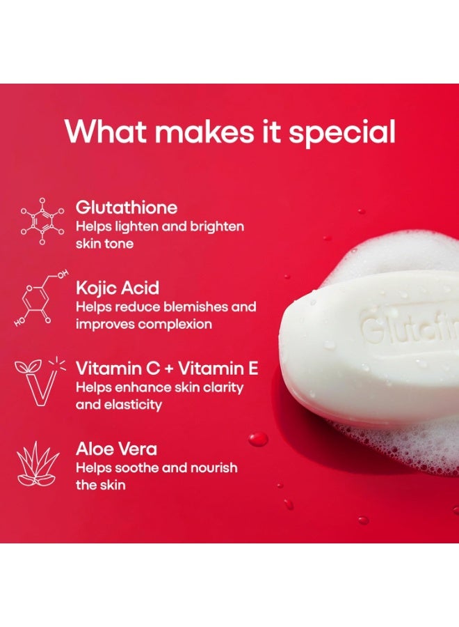 Ethiglo Glutafine Deep Cleansing Soap for All Skin Types | Helps Remove Dirt, Impurities & Blemishes | Leaves Skin Soft, Clear & Smooth 75g - Image 3