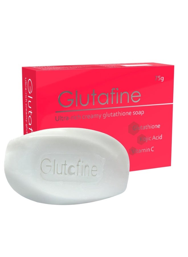 Ethiglo Glutafine Deep Cleansing Soap for All Skin Types | Helps Remove Dirt, Impurities & Blemishes | Leaves Skin Soft, Clear & Smooth 75g - Image 1