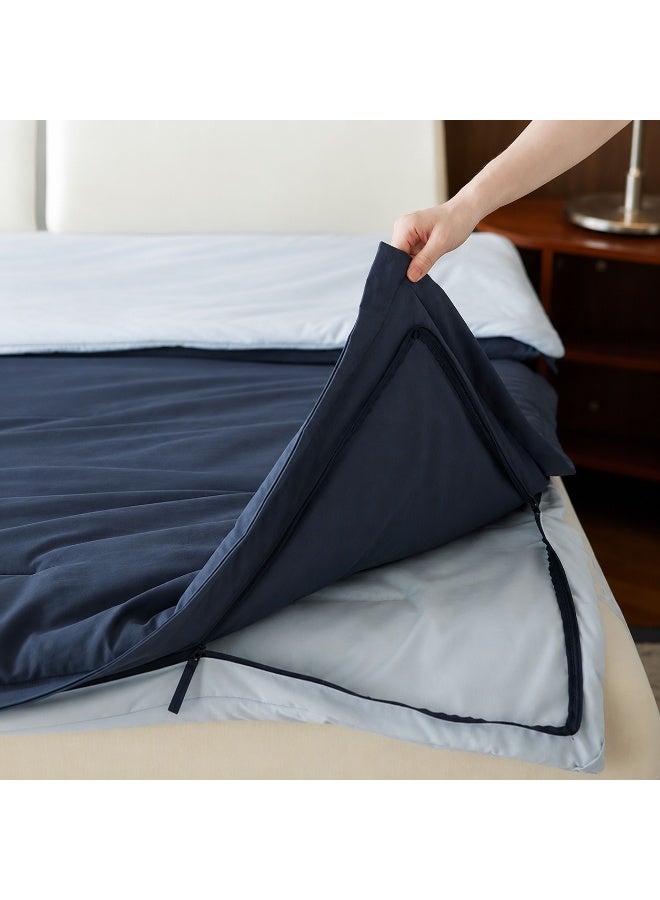 ShinyFlower Luxury 2-in-1 All-Season Comforter, Double-Layer Detachable Comforter with Zipper Connection, Soft & Fluffy Adjustable Warmth Bedding 240 × 220 cm - Image 1