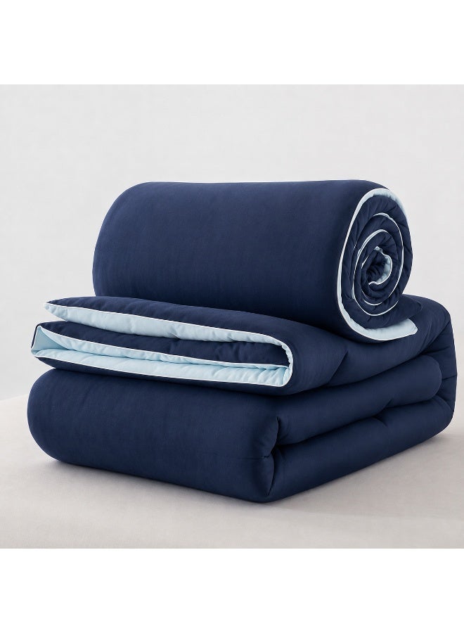 ShinyFlower Luxury 2-in-1 All-Season Comforter, Double-Layer Detachable Comforter with Zipper Connection, Soft & Fluffy Adjustable Warmth Bedding 240 × 220 cm - Image 2