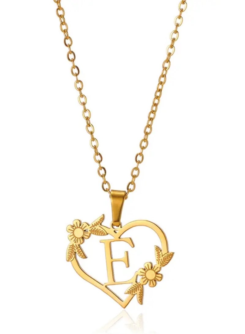 إيكوال سلسال نسائي مصنوع من الاستانلس ستيل مطلي باللون الذهبي