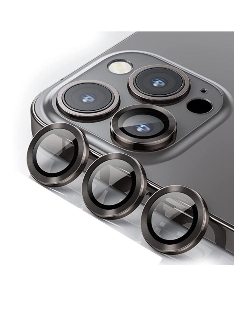 DIGI CORE iPhone Camera Lens Protector Compatible With Apple iPhone 13 Pro/13 Pro Max Black iPhone Camera Lens Cover  - Image 1