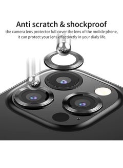DIGI CORE iPhone Camera Lens Protector Compatible With Apple iPhone 13 Pro/13 Pro Max Black iPhone Camera Lens Cover  - Image 2