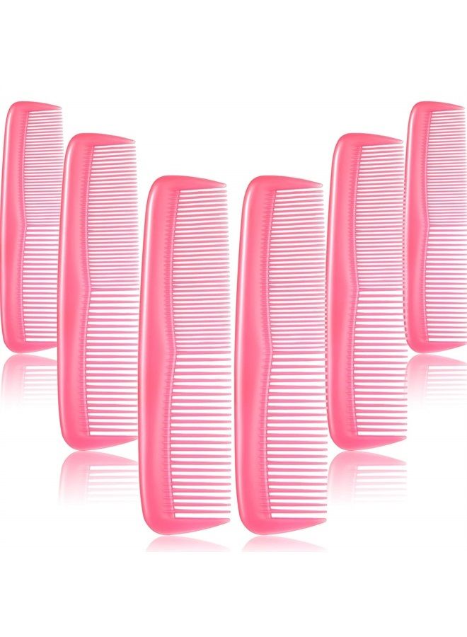 Leinuosen 12 Pieces Hair Combs Set Pocket Fine Plastic Hair Combs for Women and Men, Fine Dressing Comb (Pink) - Image 1