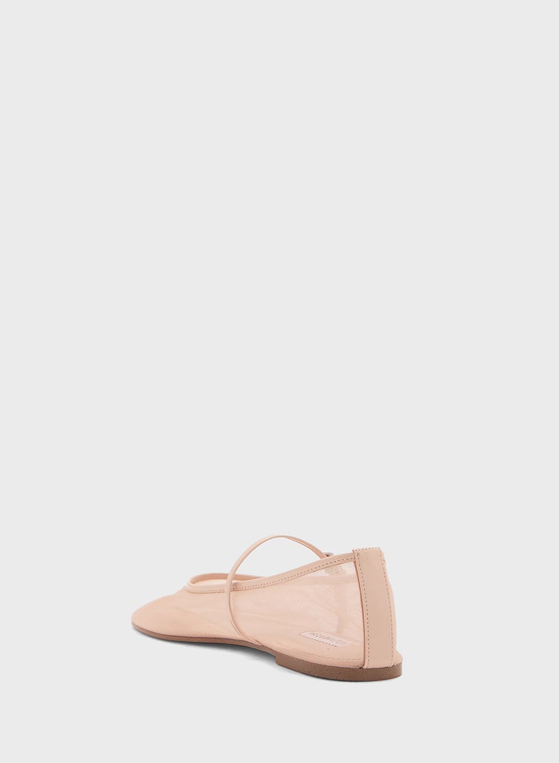 STEVE MADDEN Mash Buckle Strap Closed Toe Ballerinas  - Image 3