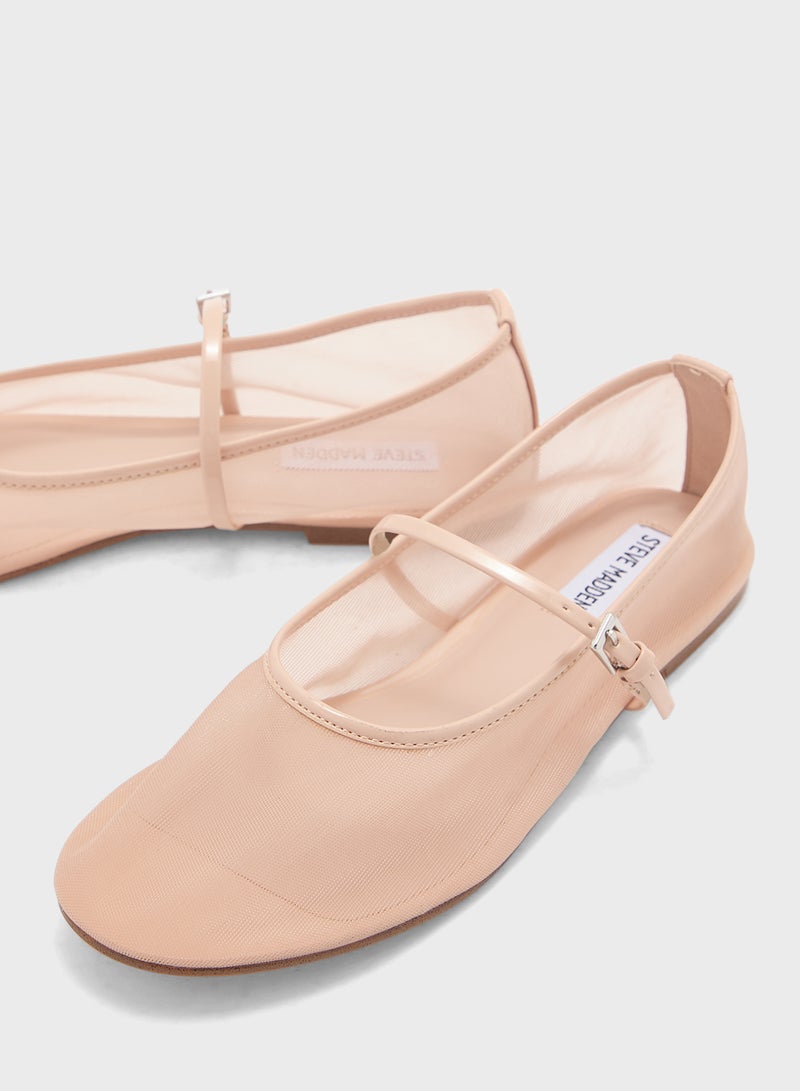 STEVE MADDEN Mash Buckle Strap Closed Toe Ballerinas  - Image 4