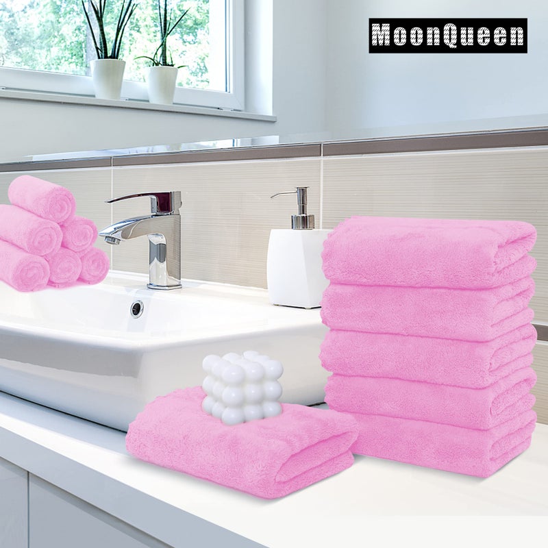 موون كوين Moonqueen 18 مناشف اليد المتميزة - تجفيف سريع - المناشف المصنوعة من الألياف الدقيقة من المناشف الممتصة للغاية - الاستخدام متعدد الأغراض كمنشفة يد دش في الفندق 16 × 28 بوصة (التوت المجمد)  - Image 2