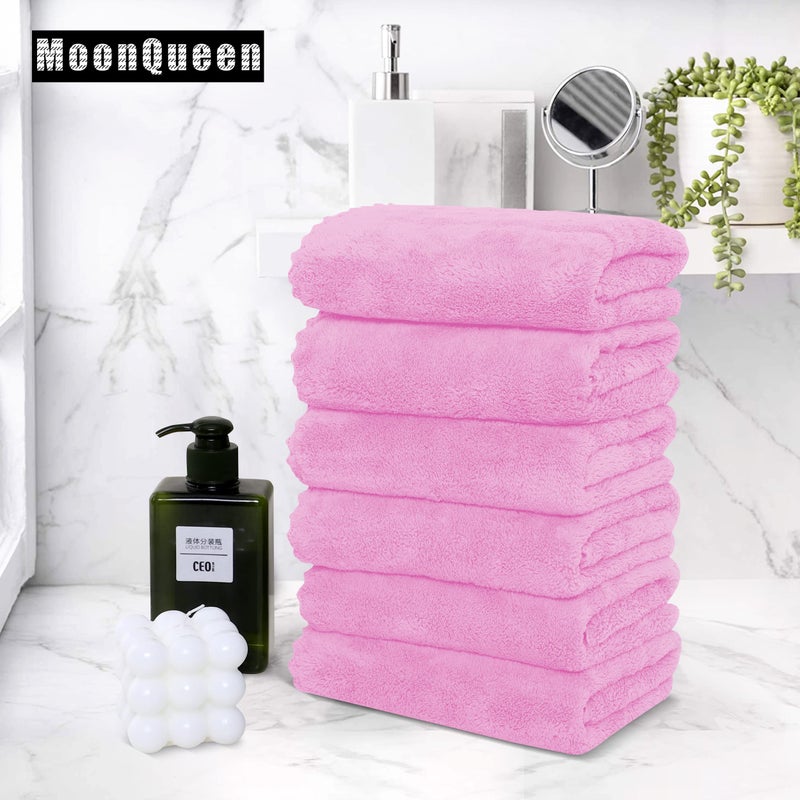 موون كوين Moonqueen 18 مناشف اليد المتميزة - تجفيف سريع - المناشف المصنوعة من الألياف الدقيقة من المناشف الممتصة للغاية - الاستخدام متعدد الأغراض كمنشفة يد دش في الفندق 16 × 28 بوصة (التوت المجمد)  - Image 5
