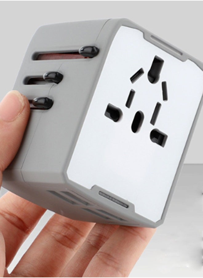 HaveDream - Global Conversion Plug, Multi-Function Travel Universal Conversion Socket - European And American Standards (White - 3USB + TYPEC) - Image 1