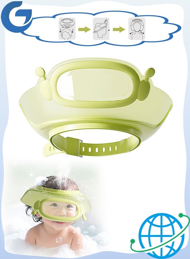 MXN Baby Shower Cap with Eyes Ears Cover - Hair Washing Shield Adjustable Bath Visor Control Flow Rinser Boys Girls Essentials Bathroom Accessories Newborn for Bathtime - Image 1