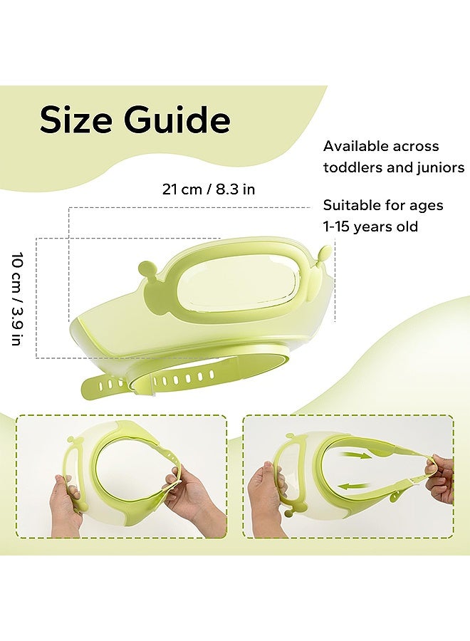 MXN Baby Shower Cap with Eyes Ears Cover - Hair Washing Shield Adjustable Bath Visor Control Flow Rinser Boys Girls Essentials Bathroom Accessories Newborn for Bathtime - Image 2