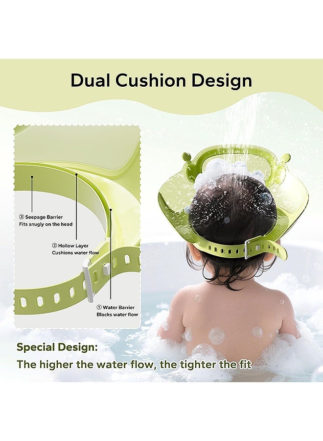 MXN Baby Shower Cap with Eyes Ears Cover - Hair Washing Shield Adjustable Bath Visor Control Flow Rinser Boys Girls Essentials Bathroom Accessories Newborn for Bathtime - Image 3