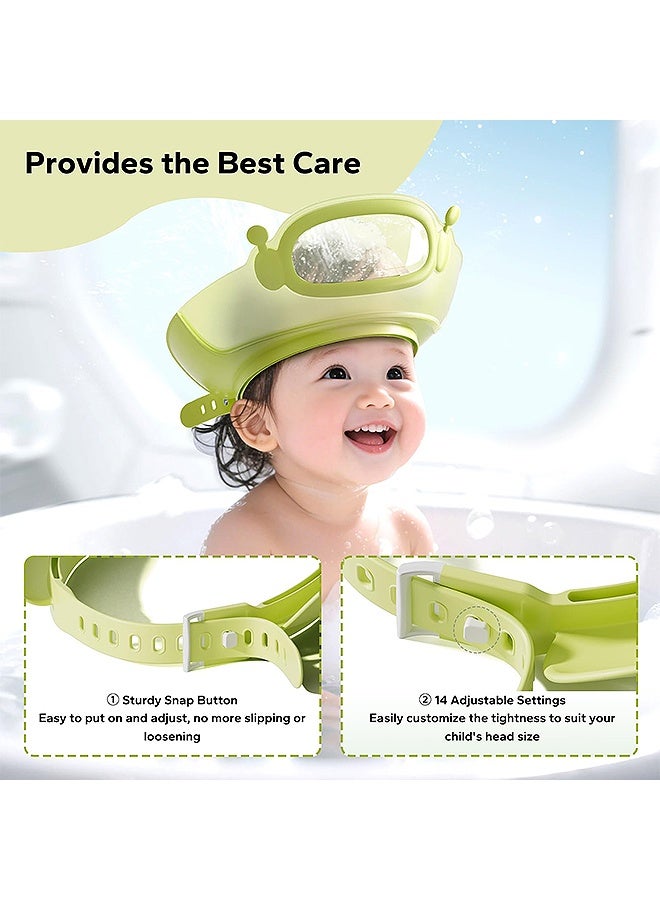 MXN Baby Shower Cap with Eyes Ears Cover - Hair Washing Shield Adjustable Bath Visor Control Flow Rinser Boys Girls Essentials Bathroom Accessories Newborn for Bathtime - Image 4