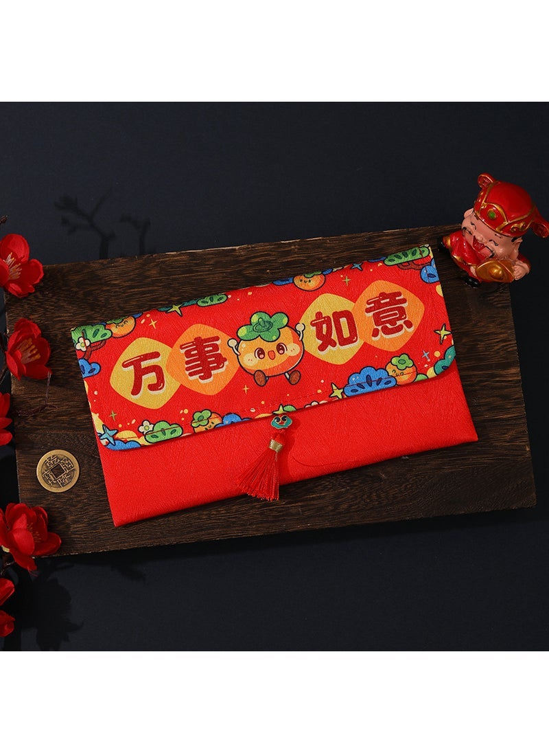 Generic Creative Luxury Cartoon Fabric Red Envelope for Lunar New Year Everything goes well  - Image 1