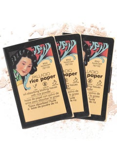 PALLADIO Facial Tissues For Oily Skin, Face Blotting Sheets Made From Natural Rice, Oil Absorbing Rice Paper With Rice Powder, 2 Sided, Instant Results, Translucent, 40 Count, Pack Of 3  - Image 1