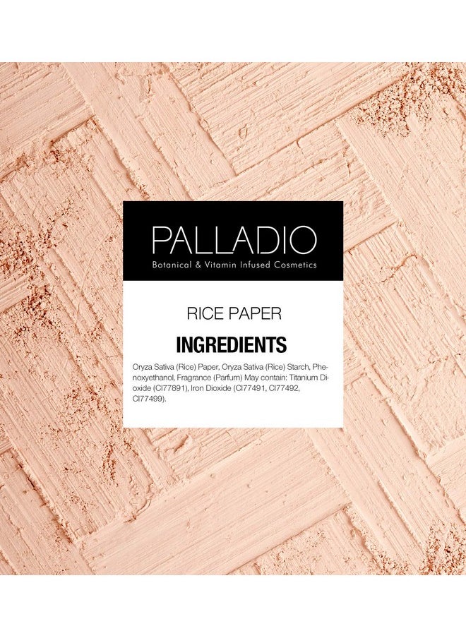 PALLADIO - Facial Tissues For Oily Skin, Face Blotting Sheets Made From Natural Rice, Oil Absorbing Rice Paper With Rice Powder, 2 Sided, Instant Results, Translucent, 40 Count, Pack Of 3 - Image 1
