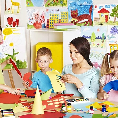 gnatural 10 x 10 inch Large Origami Paper 20LB - 10 Colored 100 Sheets Double Sided Handmade Folding Paper Square Paper for Kids School DIY and Arts & Crafts - Image 5