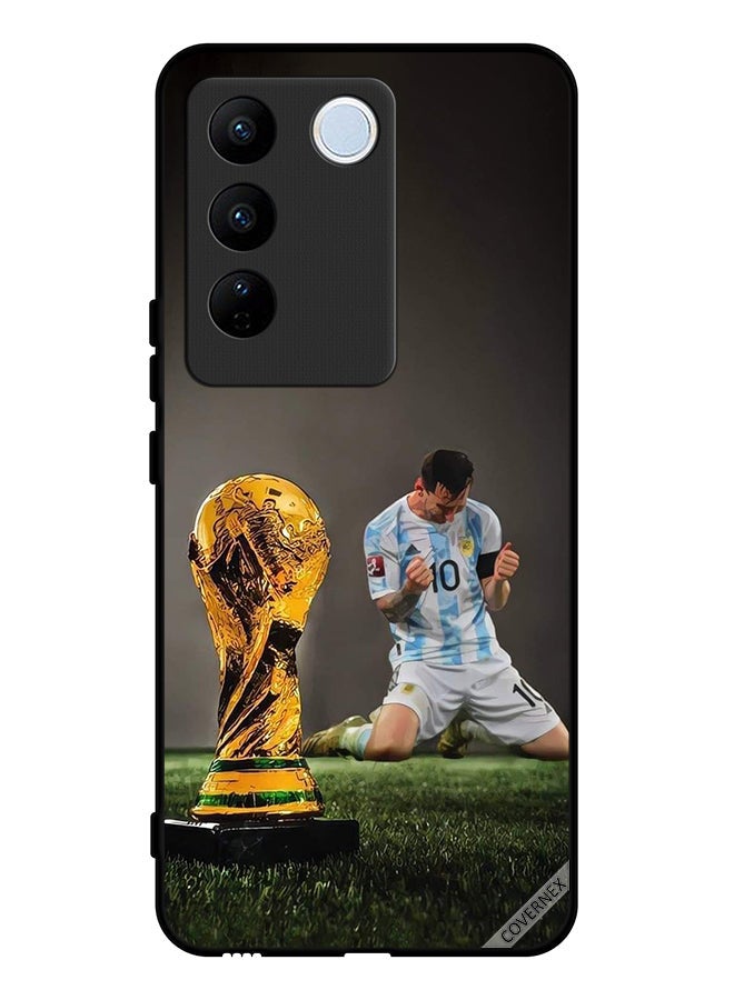 Covernex Protective Case Cover For Vivo V27 Pro Leo Messi & Fifa Trophy  - Image 1