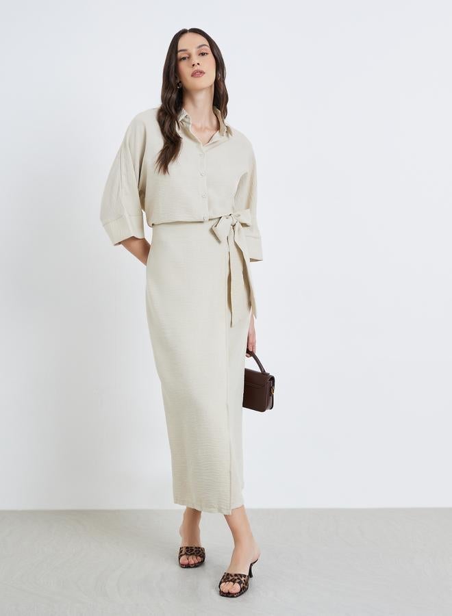 Styli Women Off-White Collared Button-Up Shirt - Image 2