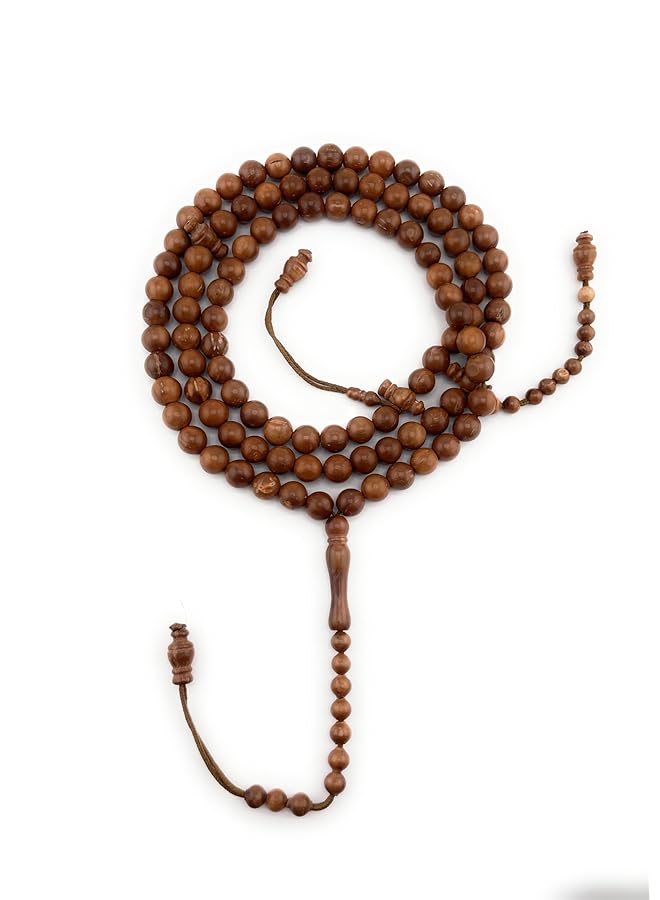 erorex Natural Walnut Wood Rosary Decorated With Royal - Image 1