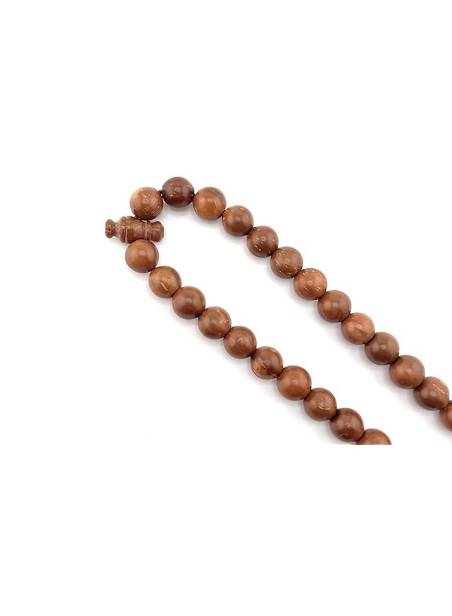 erorex Natural Walnut Wood Rosary Decorated With Royal - Image 3