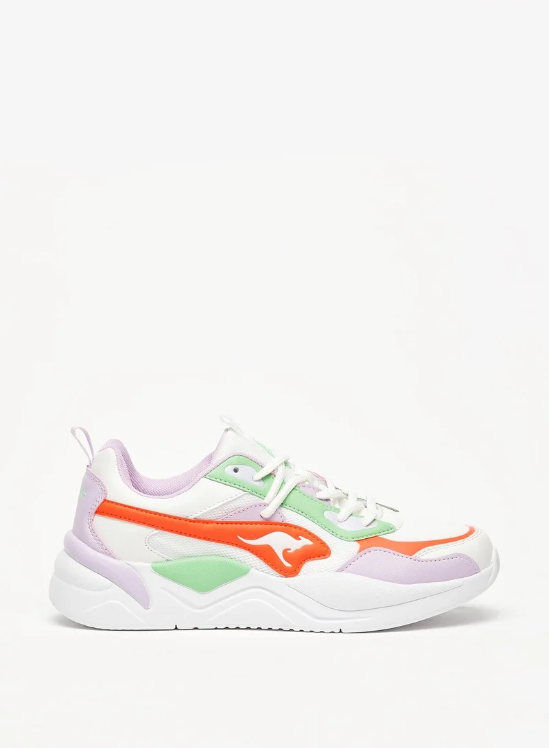 kangaROOS Women's Logo Detailed Lace-Up Sneakers Purple