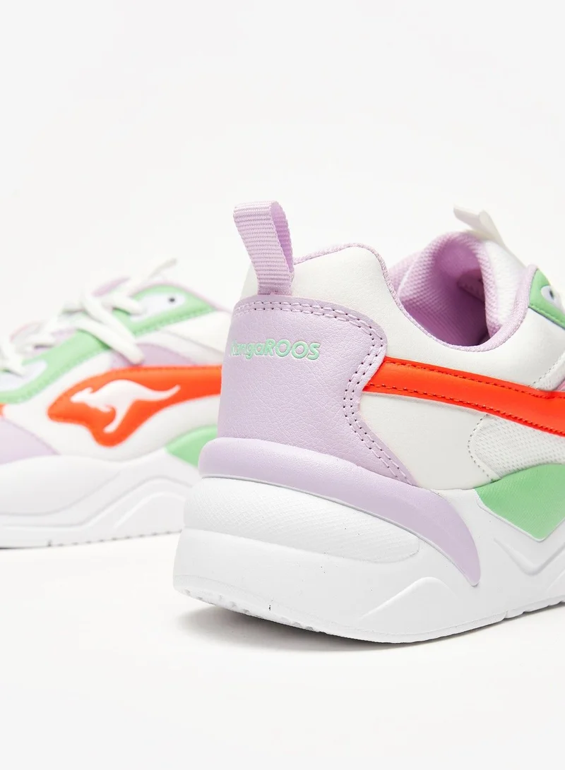 kangaROOS Women's Logo Detailed Lace-Up Sneakers Purple