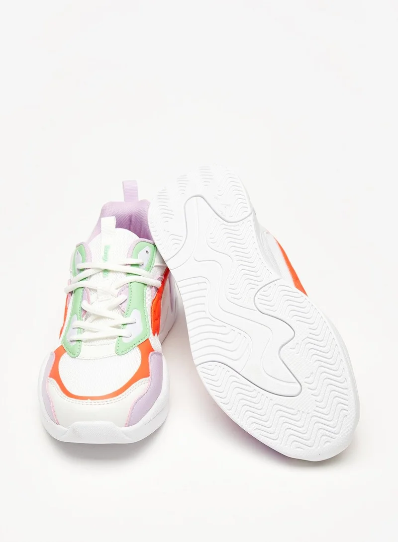 kangaROOS Women's Logo Detailed Lace-Up Sneakers Purple