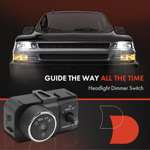 A-Premium مفتاح مصابيح أمامية A-Premium لوحة عدادات مفتاح خافت مصابيح أمامية متوافق مع شيفروليه ترافيرس 2013-2017 و بويك إنكلايف 2008-2014، استبدال# 25822152 - Image 2