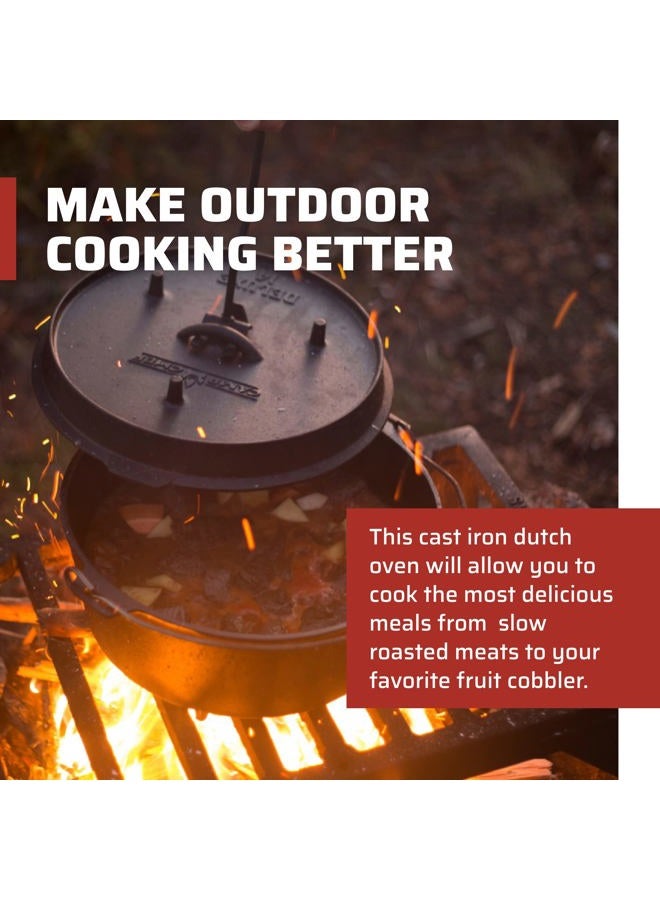 Camp Chef DO-12 Pre Seasoned Cast Iron Dutch Oven, Black - Image 2