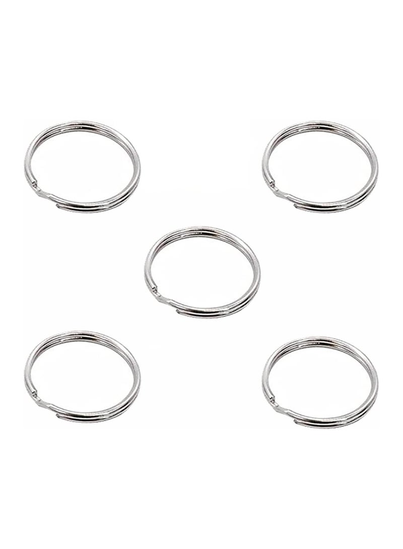 بيعتكلها 5 قطع من حلقات سلسلة المفاتيح المعدنية مع مشابك دوارة وحبل كبس وخطاف مخلب جراد البحر ومشابك العثور على المجوهرات (عبوة من 5) - Image 3