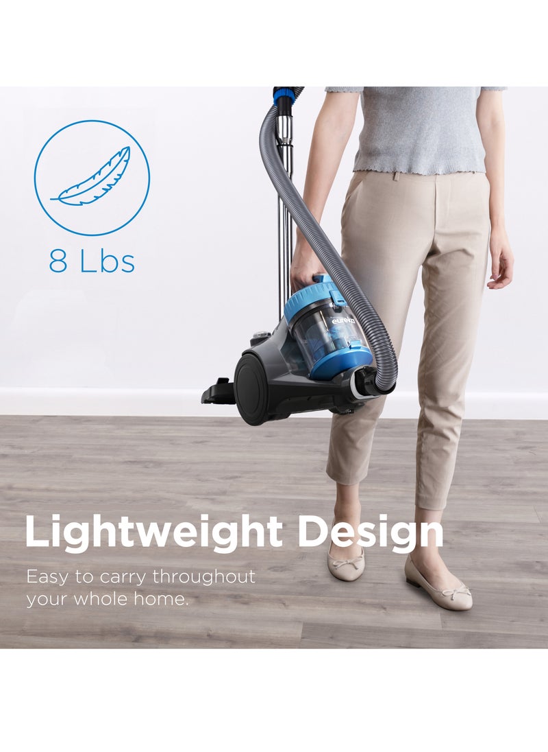 EUREKA 1800W Vacuum Cleaner 2.5L Dust Cup 16Kpa Cyclone Filtration Canister Bagless Vacuum Cleaner Washable Fliter for Pet Hair, Carpet, Tile, 220V, 15K0A  - Image 5