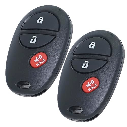 MechanMagic Car Key Fob Replacement for Toyota Tundra Tacoma Sequoia Sienna Highlander Keyless Entry Remote Control 2005 2006 2007 2008 2009 2010 2011 2012 2013 FCC ID:GQ43VT20T 2 Pack - Image 1