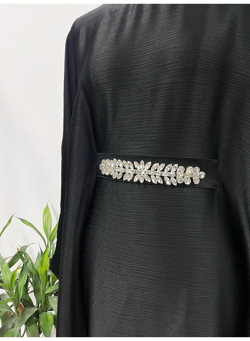 عام المرأة المسلمة في الشرق الأوسط قفطان الخفافيش كم الماس رداء - Image 2