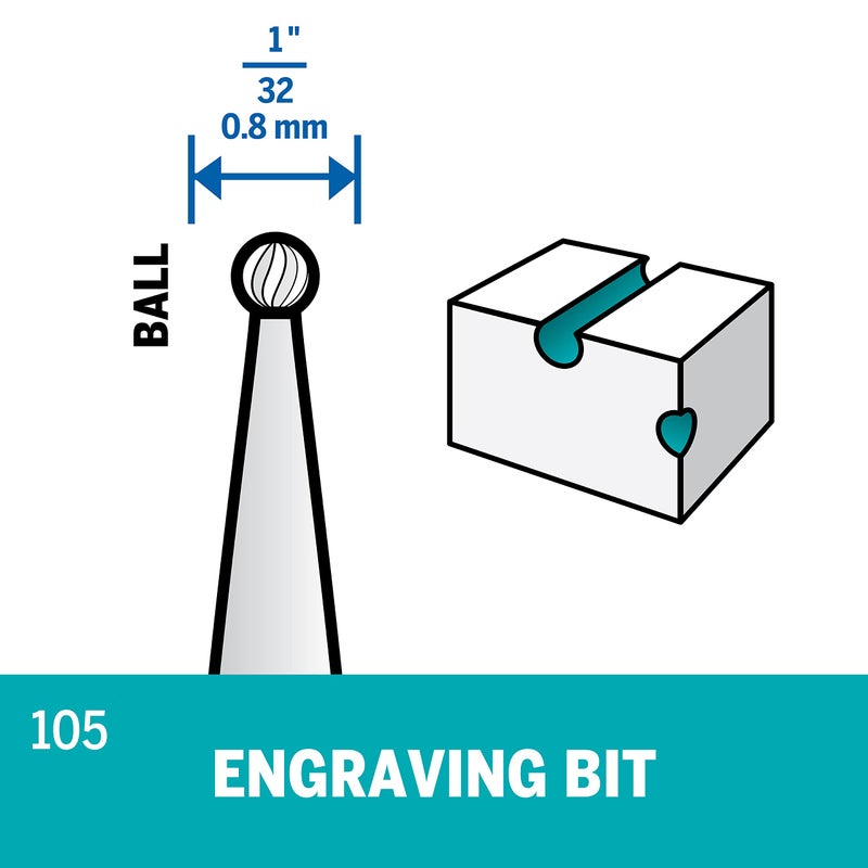 Dremel 105 Engraving Cutter, 1/8" Shank - Image 3