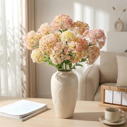 Maysing 4 Pcs Artificial Flowers for Decoration, 23 Inch Faux Berry Stems Faux Skimmia Spray with Leaves Fake Flowers for Vase Home Table Floral Arrangement Wedding Decor(Pink,Classic) - Image 4