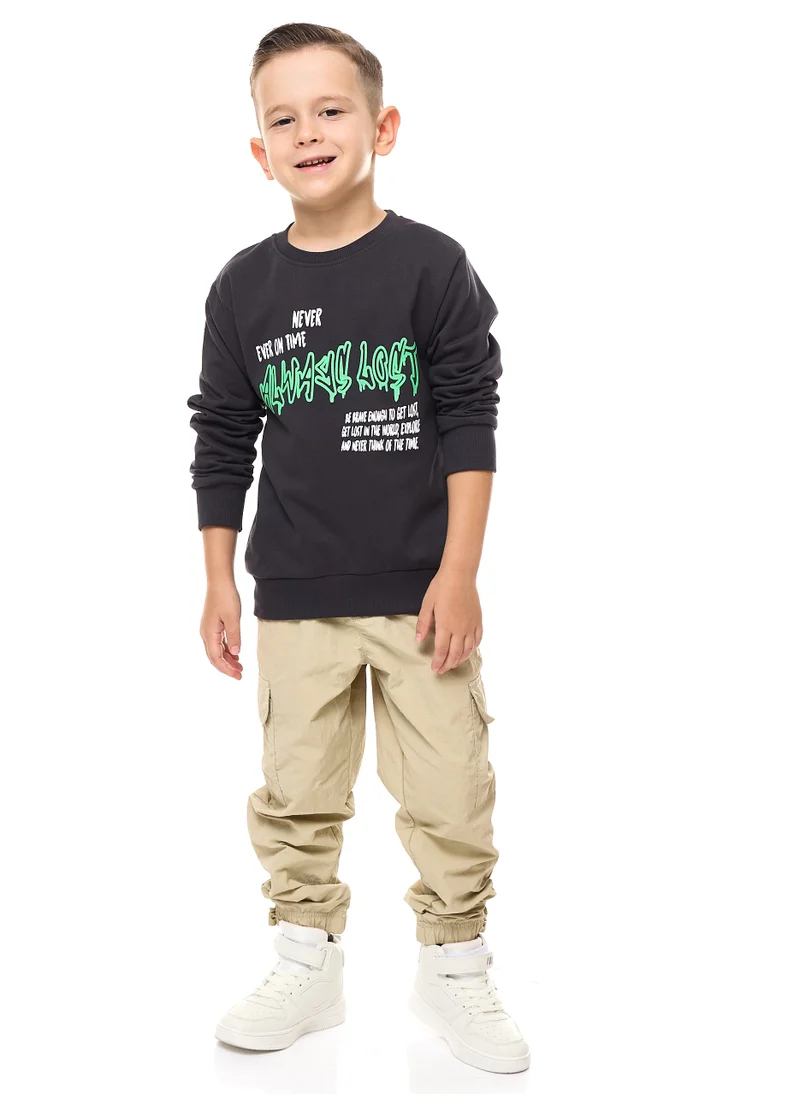 victor and jane Boys' Sweatshirt  (2 - 8yrs) Dark Grey