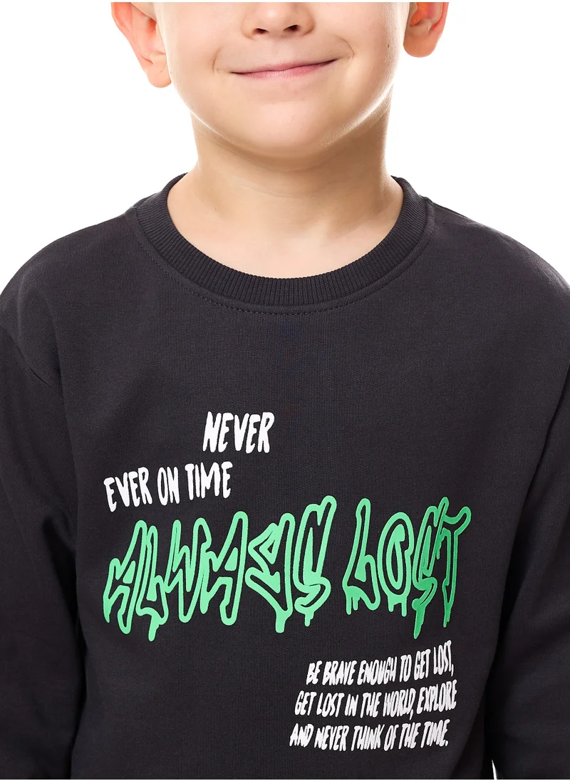 victor and jane Boys' Sweatshirt  (2 - 8yrs) Dark Grey