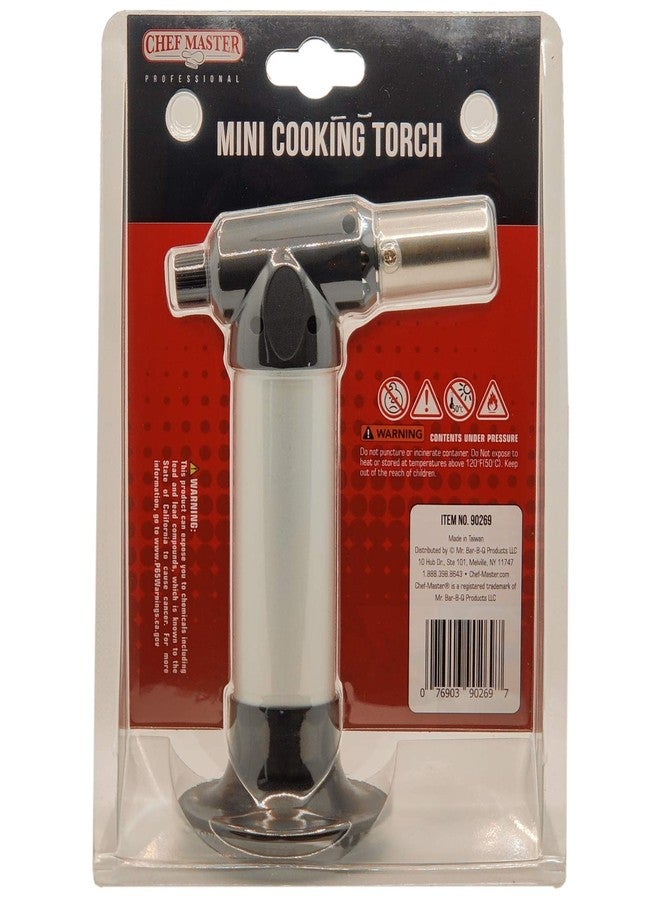 Chef-Master Chef Master Mini Cooking Torch, Food Torch Lighter for Cooking, Butane Kitchen Lighter with Self-Igniting Peizo Trigger, Adjustable Flame for Restaurants for Desserts, Steaks, Creme Brulee, BBQ -90269 - Image 2