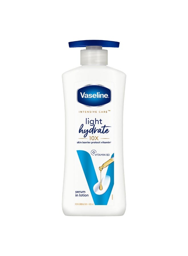 Vaseline Light Hydrate Serum In Lotion, 400 ml | Superlight & Non-Sticky for Hydration Boost - Image 1