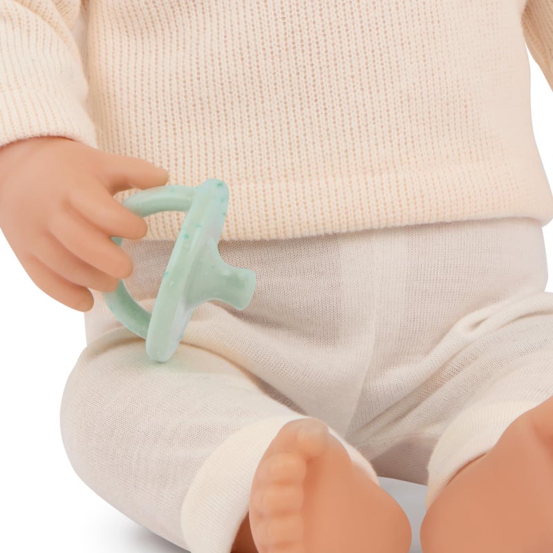 Lullababy - 14-Inch Realistic Baby Doll - Wavy Light-Blonde Hair  Blue Eyes & Soft Body - Pink Sweater Outfit & Pacifier  Pretend Play  Toys For Kids Ages 2 Years Old & Up - Image 3