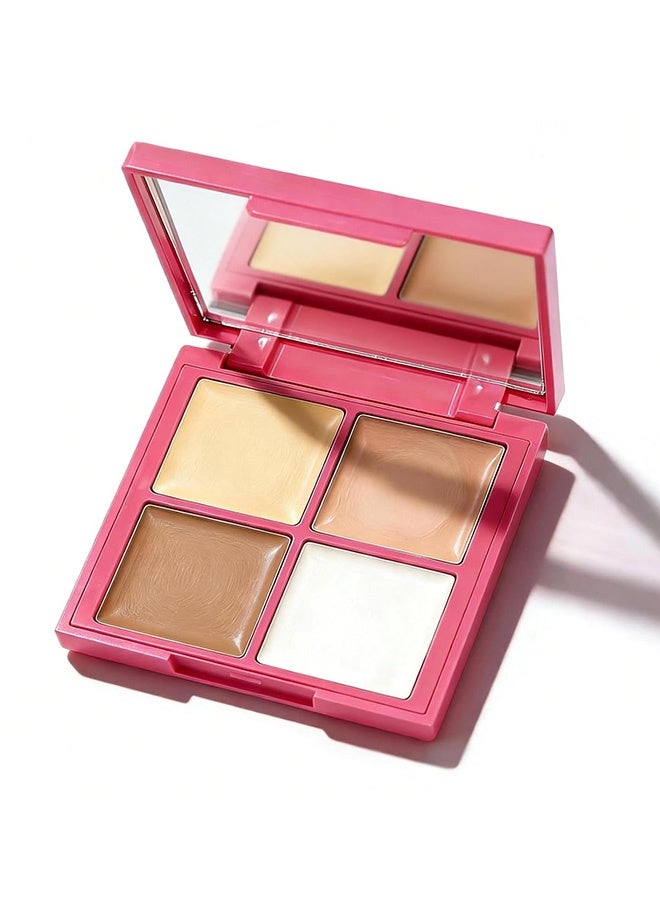 KAPEINE Concealer - Face Makeup with 4 Color Corrector Palette, Crease-Resistant & Waterproof for Dark Circles and Blemishes, #01 - Image 1