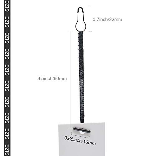 Renashed 4.5" 500Pcs Hang Tag Fasteners Silks and Satin Strings Safety Pin and Barb Easy and Fast to Attach (Black) - Image 2