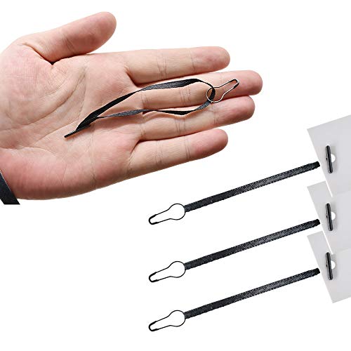 Renashed 4.5" 500Pcs Hang Tag Fasteners Silks and Satin Strings Safety Pin and Barb Easy and Fast to Attach (Black) - Image 4
