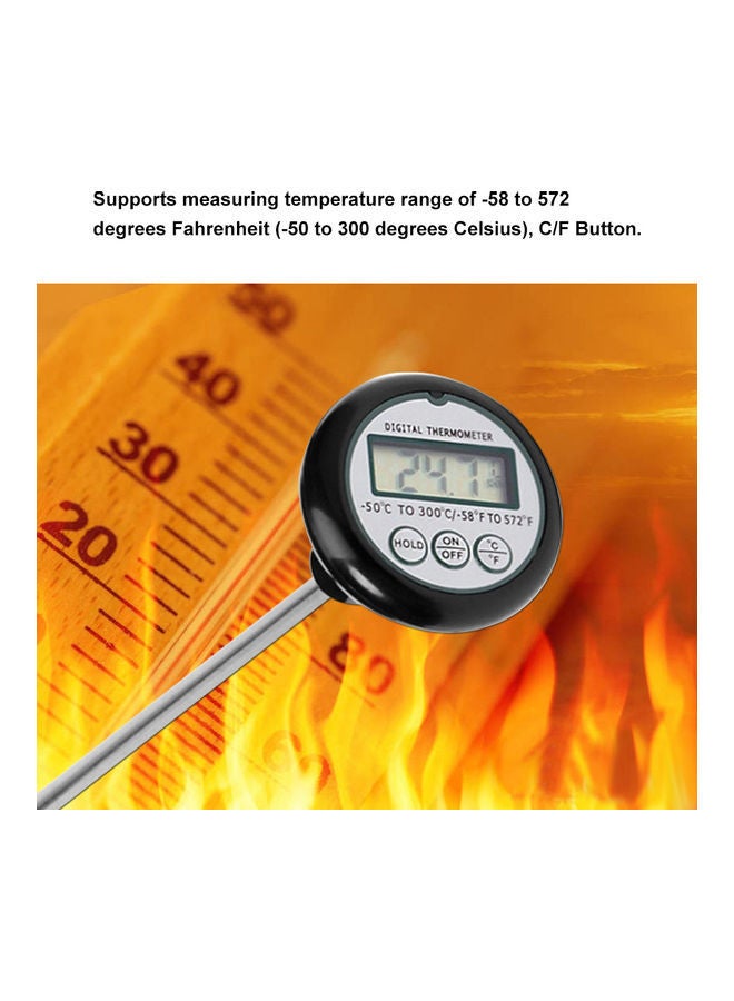نيبمينينت ميزان قياس حرارة طعام رقمي بتصميم مسبار للشواية والمطبخ أسود 19*5*5سم - Image 5